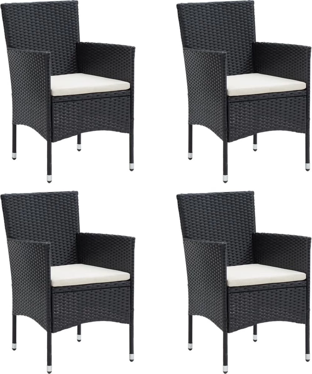 VidaXL 5-delige Tuinset Met Kussens Zwart - Image 9