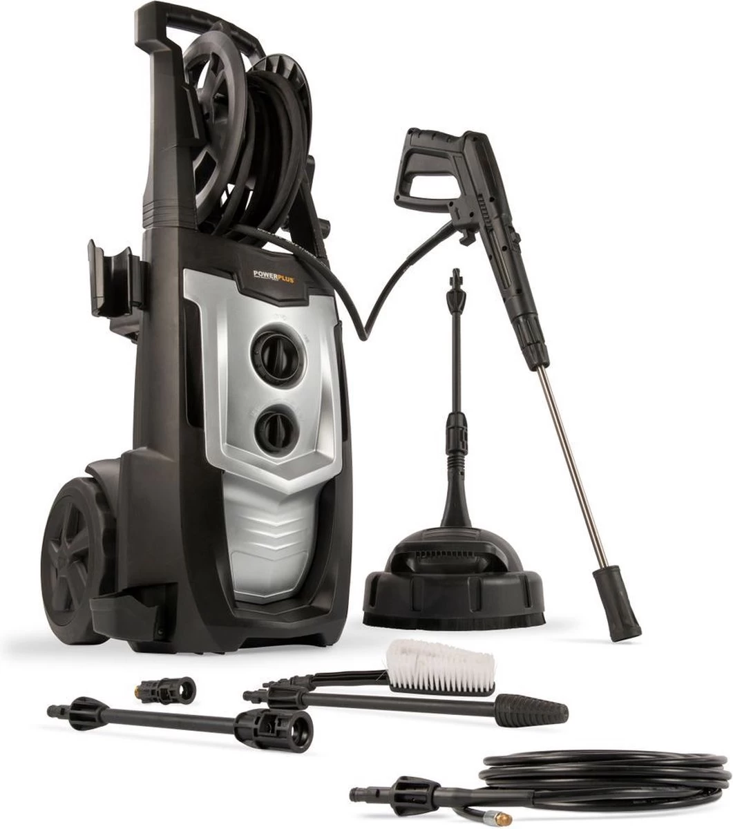 Powerplus POWXG90425 Hogedrukreiniger - 2500W - Max. 195 Bar - 468 L/h - Incl. 8m Slang, Terrasreiniger En Accessoires - Reiniger Voor Auto, Fiets En Meubelen