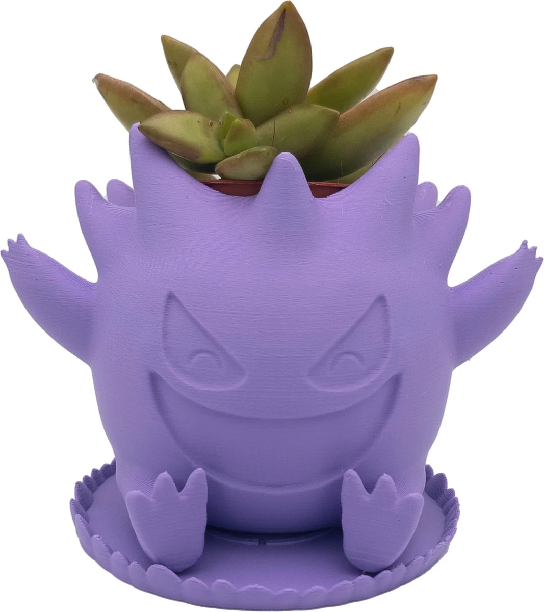 Azhora Pokémon Gengar Bloempot - Inclusief Opvangschaal - Lichtpaars