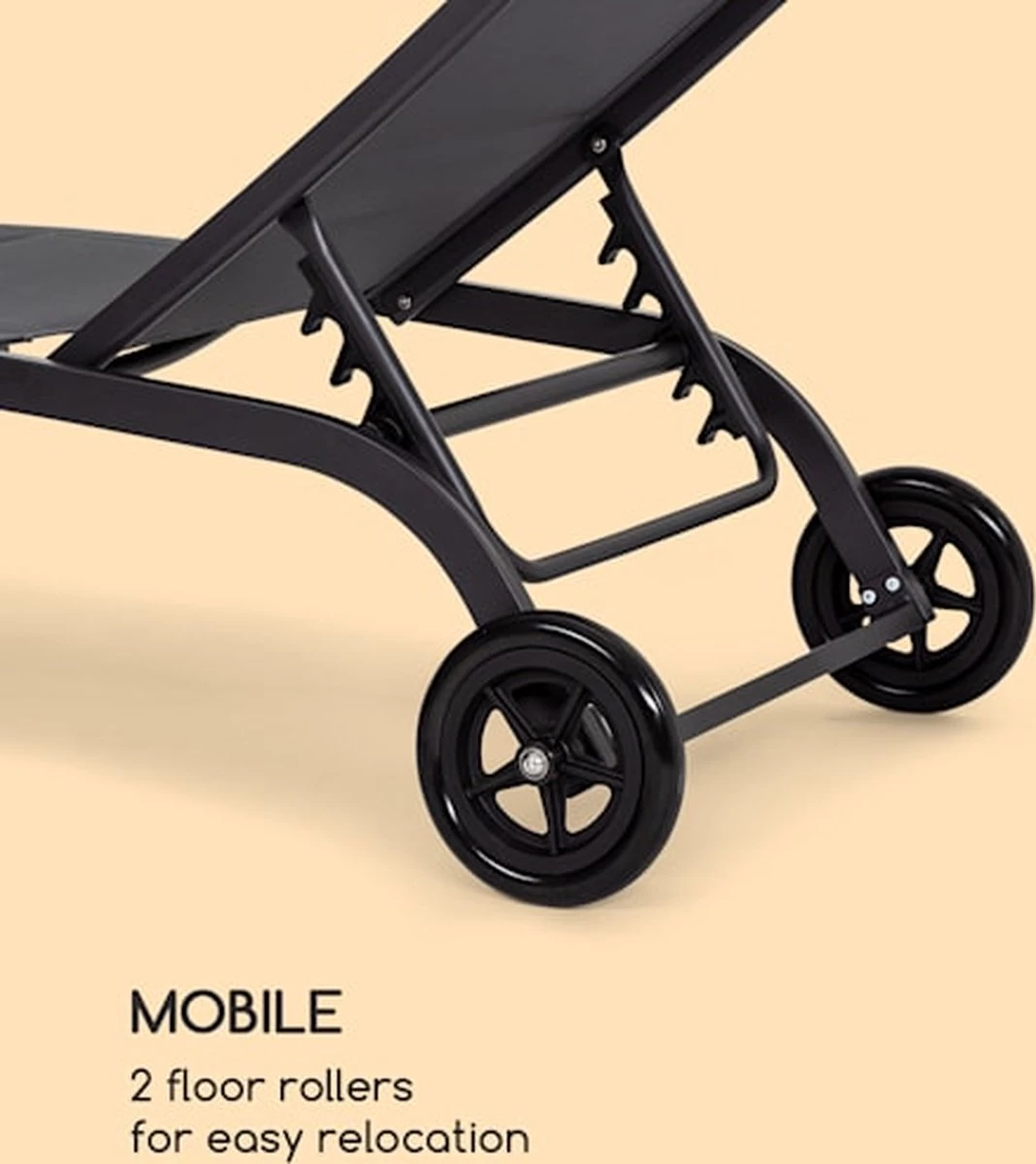 Blumfeldt Limala Tuinstoel - Ligstoel - Relaxstoel - Rugleuning In 6 Standen Verstelbaar - 2 Vielen - Draagkracht: Max. 150 Kg - Image 2