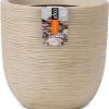 Capi Europe - Bloempot Bol Waste Rib NL - 35x34 - Terrazzo Beige - Voor Binnen En Buiten - KTBR932