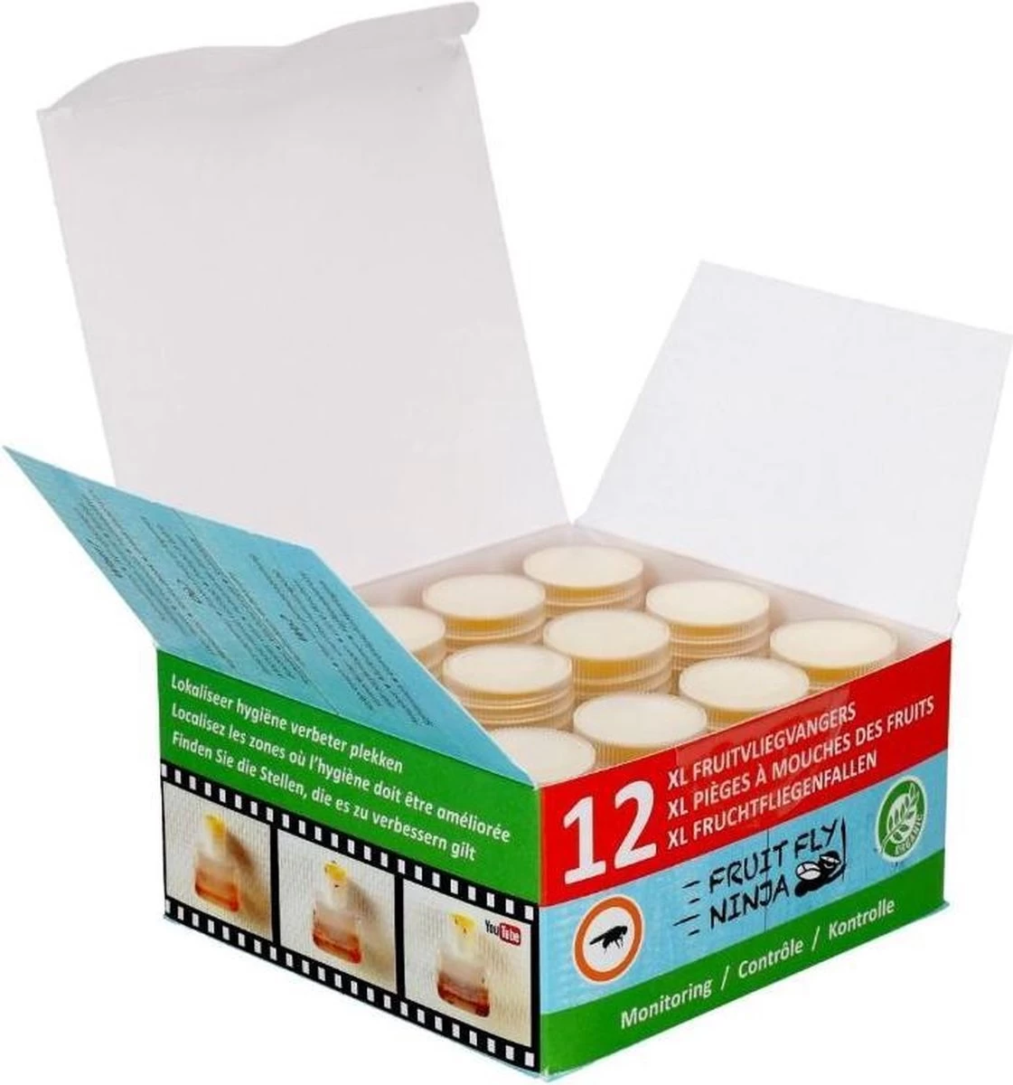 Super Ninja - Fruit Fly Ninja® - Fruitvliegjes Vanger - 100% Natuurlijk En Milieu Verantwoordelijk - 12 Pack - Image 6