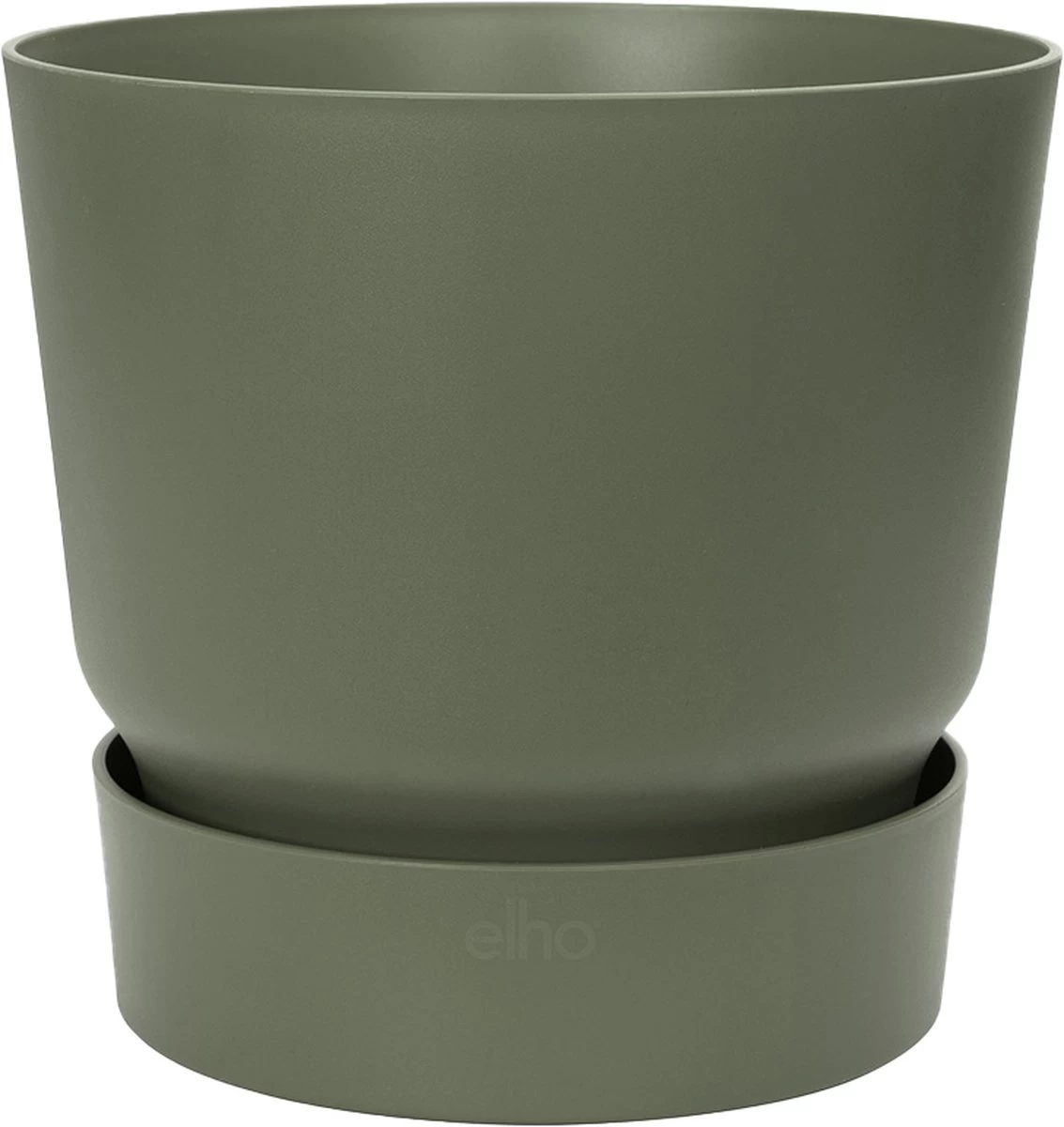 Elho Greenville Rond 30 - Grote Bloempot Voor Buiten - Gemaakt Van Gereycled Plastic - Ø 29.5 X H 27.8 Cm - Blad Groen