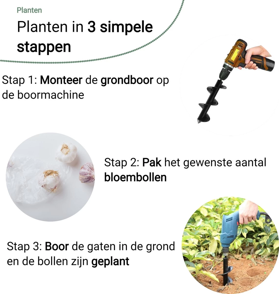 MaatWorkz - Grondboor - 25 CM - Boormachine - Bollenplanter - Moestuin - Palenboor - Boor - Tuin - Image 7