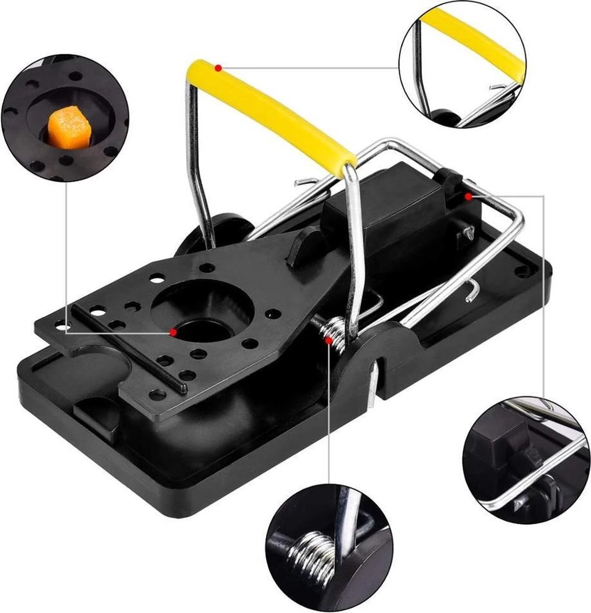 Merkloos Q-Deals Muizenval - 6 Stuks - 100% Pakkans – Duurzaam - Snel - Muizenvallen Voor Binnen En Buiten - Image 4