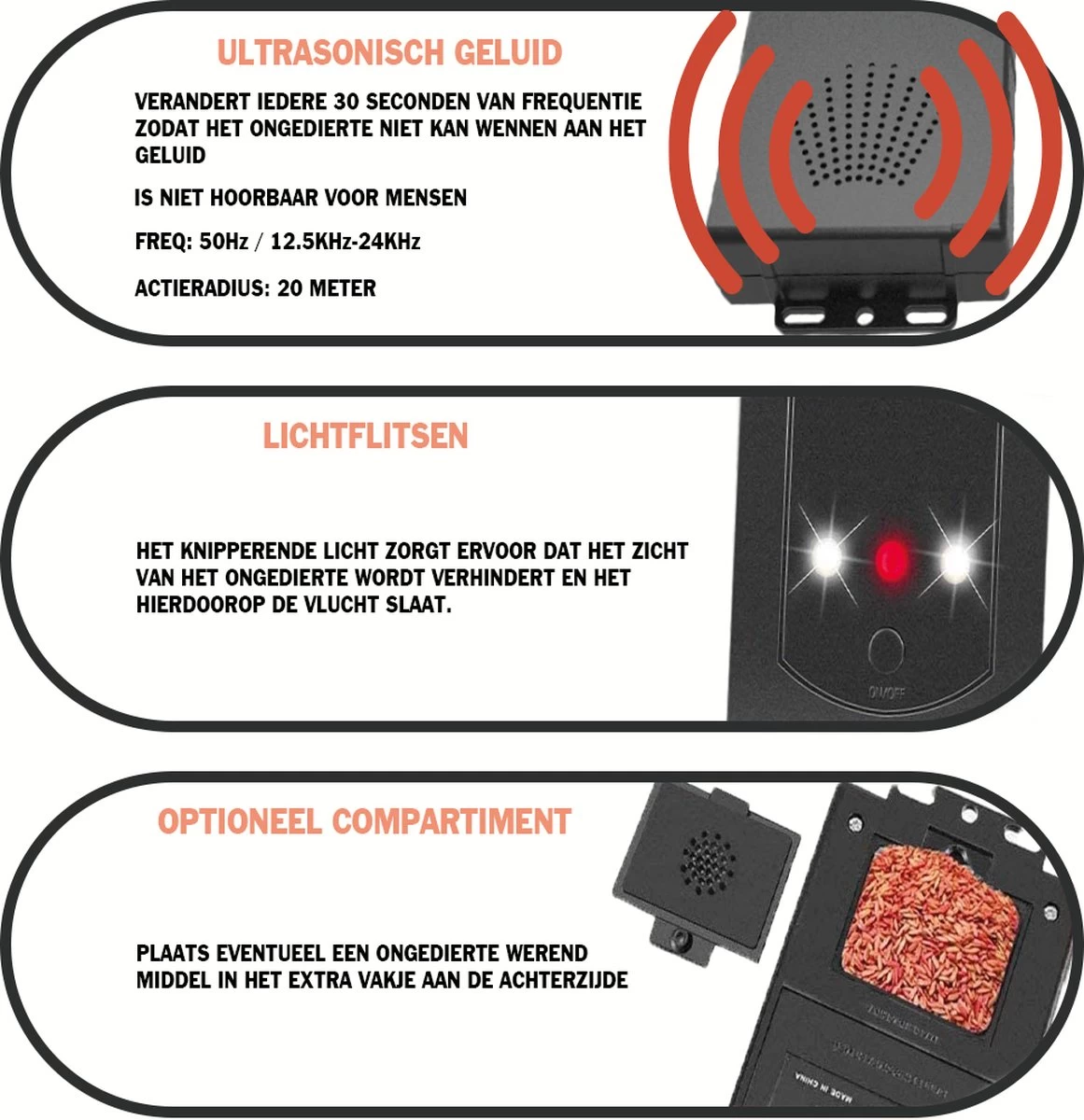 Sparckz Verjager® Marterverjager Auto 12V - Incl. Batterijen - Anti Ongedierte Outdoor & Indoor - Marters, Muizen, Steenmarter & Ratten Verjager - Image 3