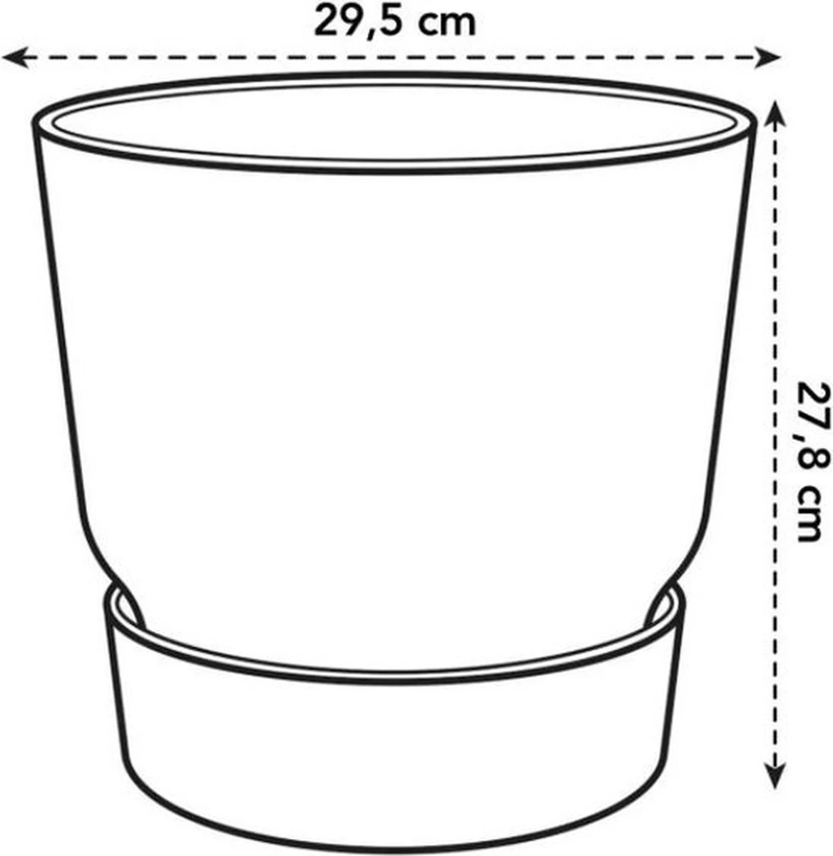 Elho Greenville Rond 30 - Grote Bloempot Voor Buiten - Gemaakt Van Gereycled Plastic - Ø 29.5 X H 27.8 Cm - Blad Groen - Image 9