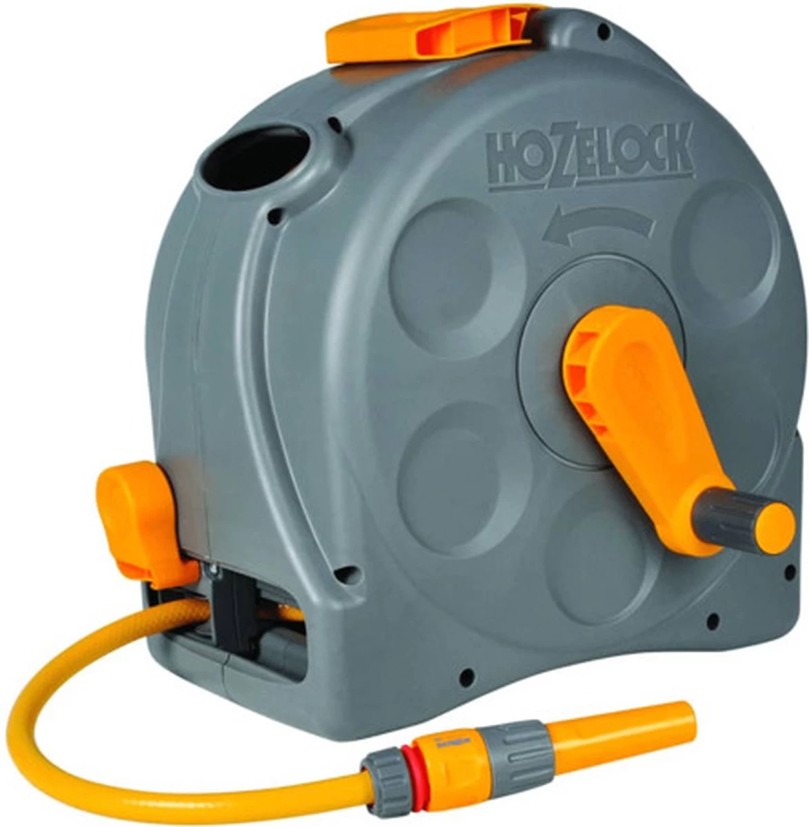 Hozelock Compact Enclosed Reel 2 In 1 - 25 Meter - Slangbox En Muurhaspel In één - Grijs - Image 5