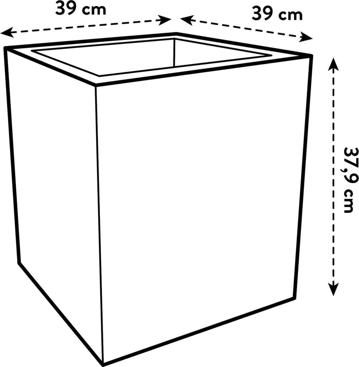 Elho Vivo Next Vierkant 40 - Plantenbak Voor Binnen & Buiten - Ø 39.0 X H 37.9 Cm - Zwart/Living Black - Image 4