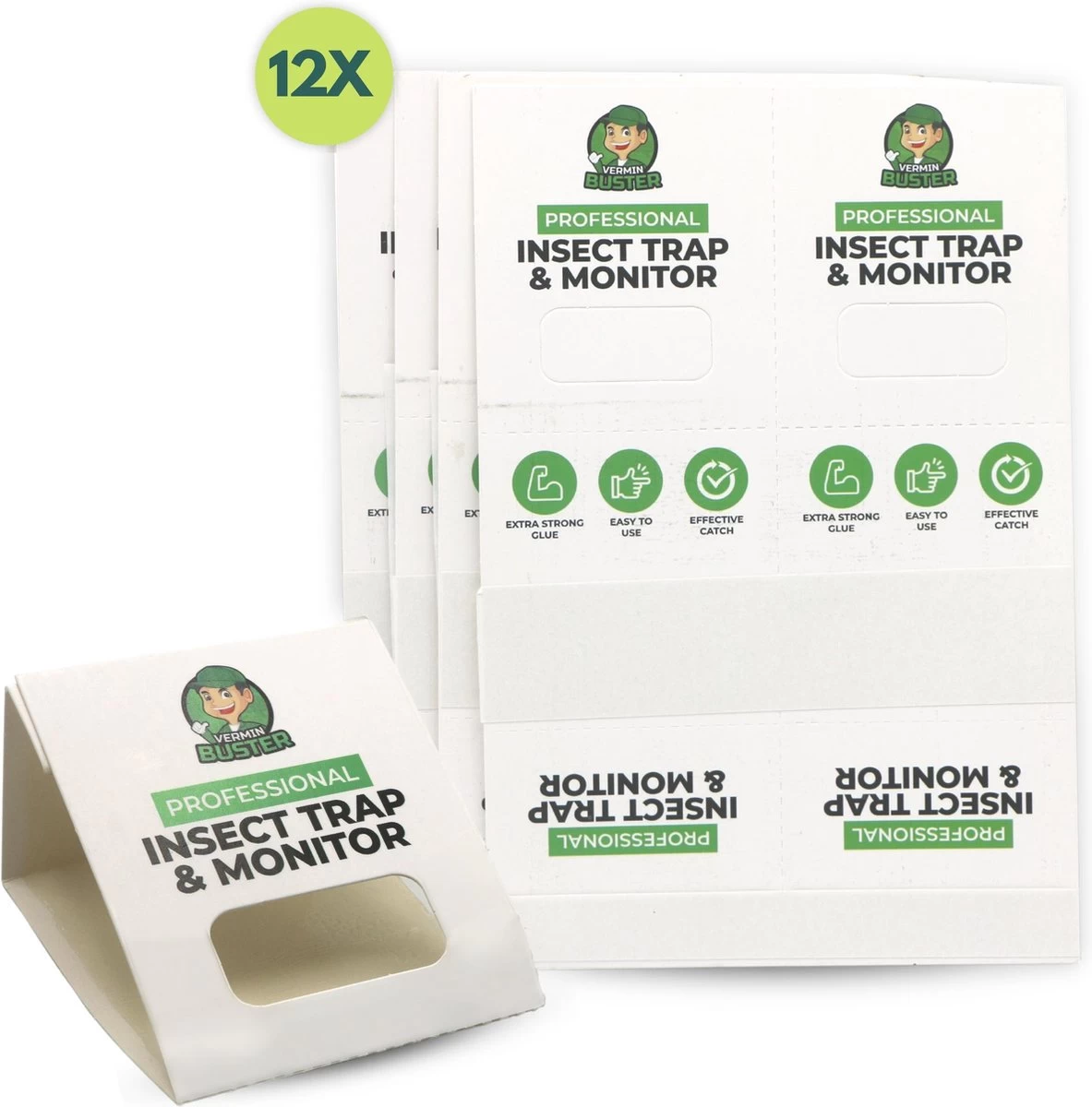 VerminBuster Zilvervisjesvallen 12 Stuks - Zilvervisjes - Insectenval - Kakkerlakval - Bedwantsen - Mieren