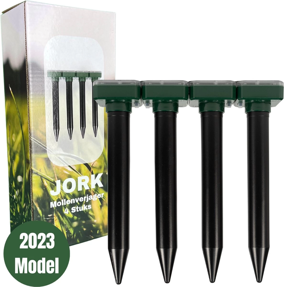 Jork - Mollenverjager - Mollenverjager Op Zonne Energie - Mollenbestrijding - Muizenverjager - Muizenval Diervriendelijke - 4 Stuks - Diervriendelijk - Zonne Energie - Waterdicht - V2 - 2023 Model
