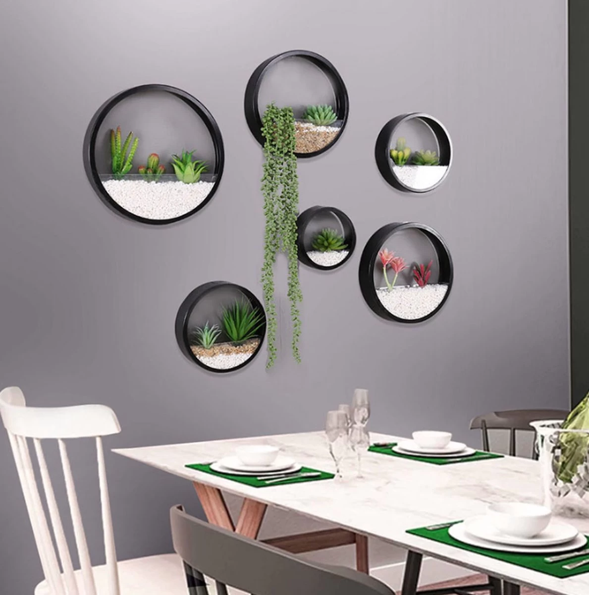 Ronde Muur Plantenbak Zwart - Decoratie - Planten - Interieur - Bloemen - Woondecoratie - Muurbekleding - - Image 2