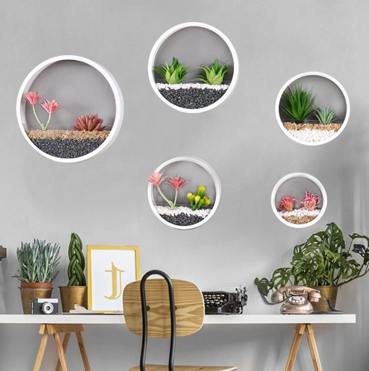 Ronde Muur Plantenbak Zwart - Decoratie - Planten - Interieur - Bloemen - Woondecoratie - Muurbekleding - - Image 3