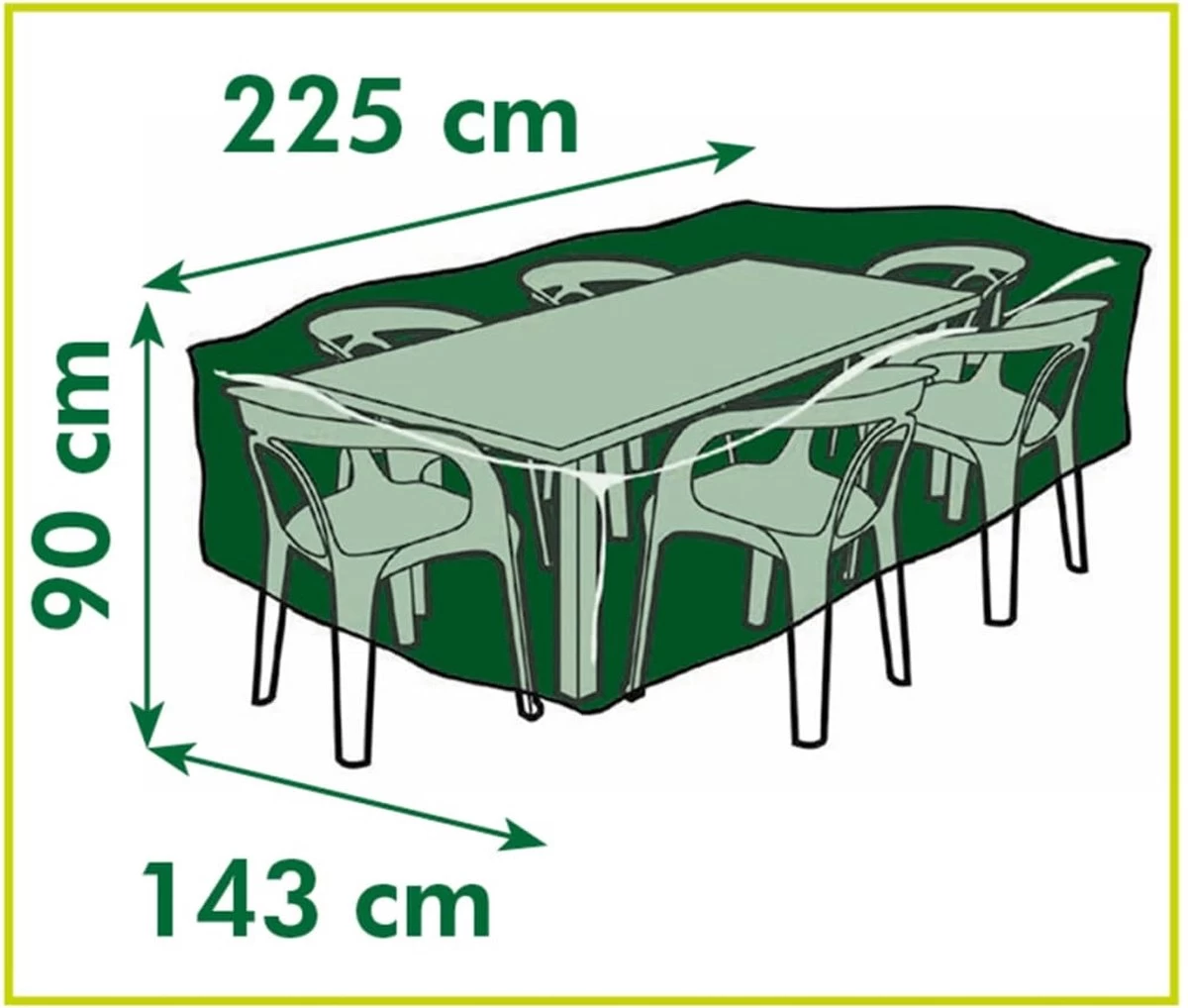 Nature - Tuinmeubelhoes - Beschermhoes Voor Tafel (rechthoekig) - H90 X 225 X 143cm - Image 4