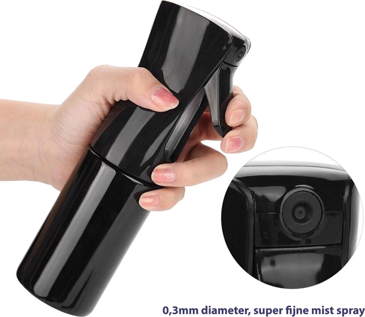 Hairspray - Mist Haarspray - 300ml - Zwart - Waterspuit - Water Verstuiver - - Image 3