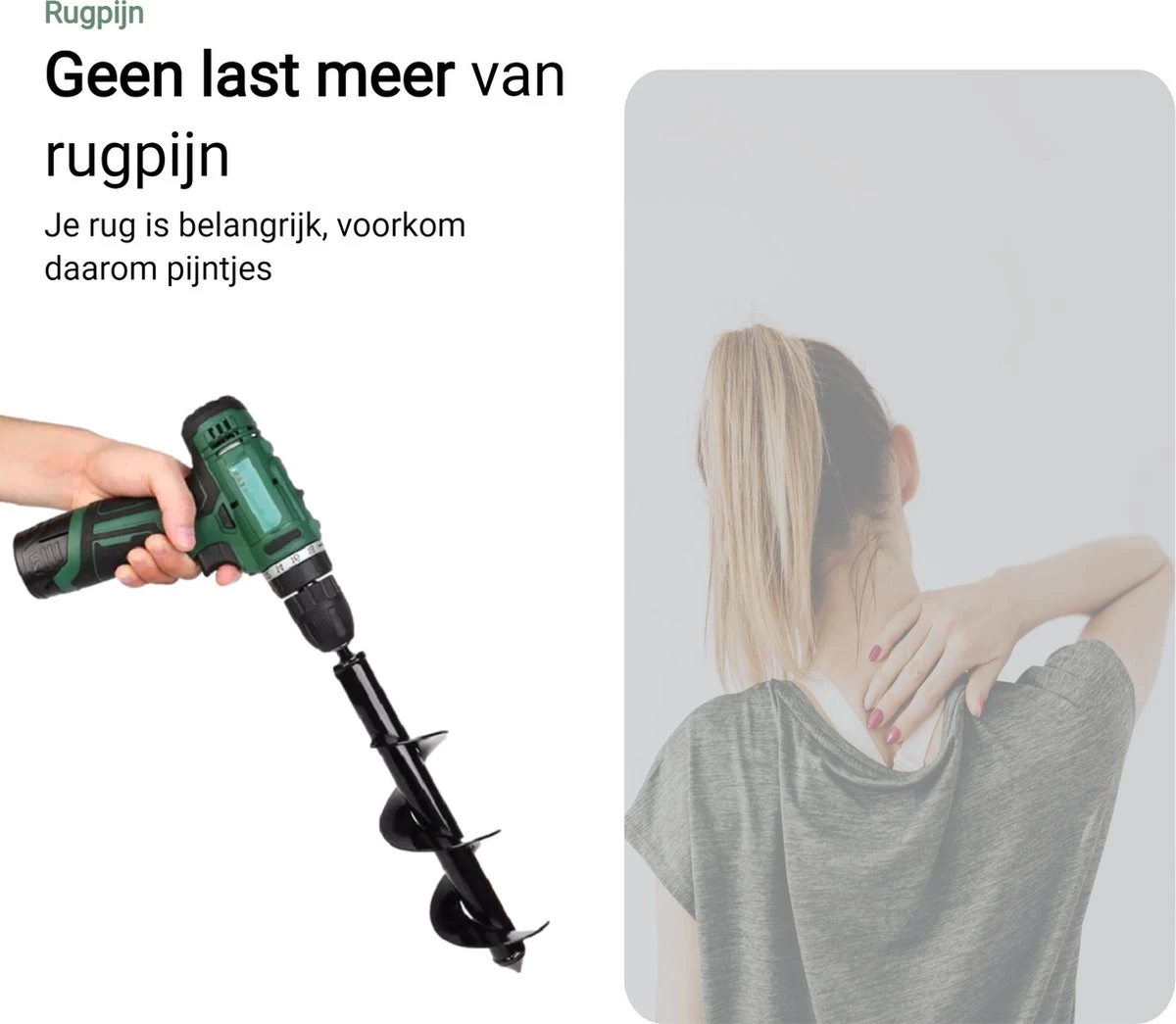 MaatWorkz - Grondboor - 25 CM - Boormachine - Bollenplanter - Moestuin - Palenboor - Boor - Tuin - Image 4