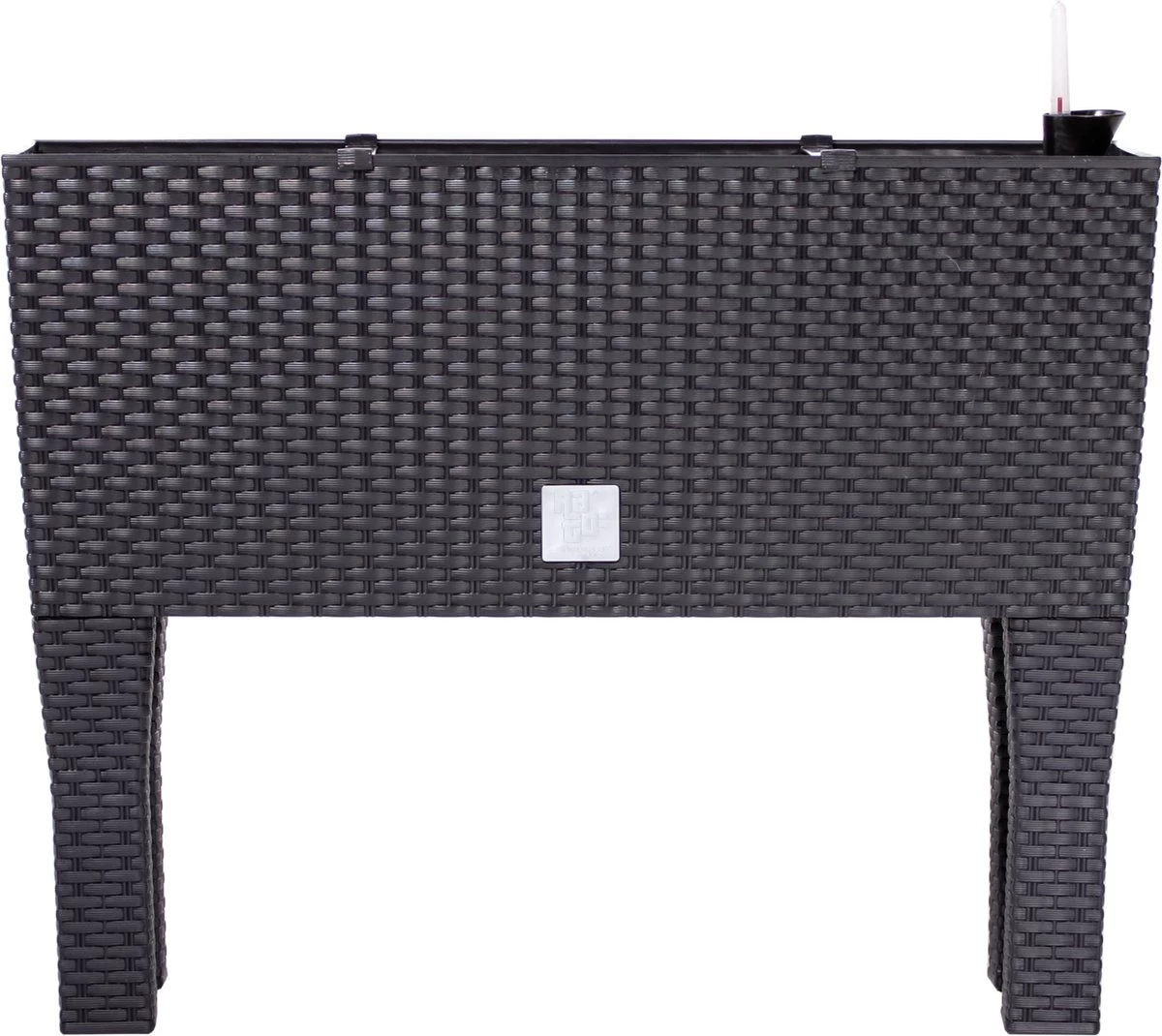 Prosperplast Kunststof Rato Plantenbak Op Poten Met Irrigatiesysteem Antraciet 80 X 33 X 62 Cm - 72 Liter - Balkonbakken/bloembakken