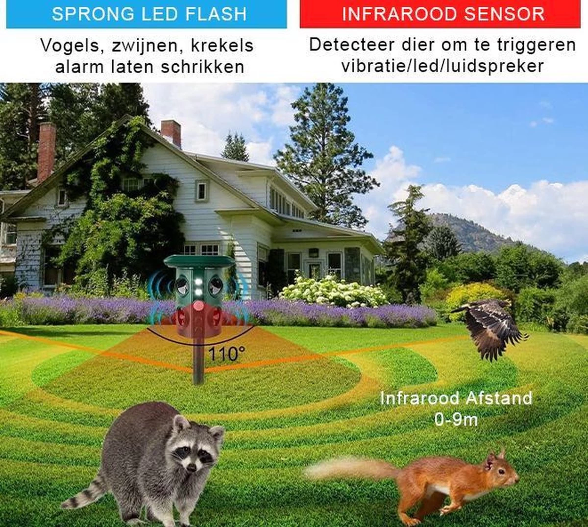 Valhalla NL - Kattenverjager - Ongedierte Verjager - Outdoor - Kunststof - Groen - 16x13x11 Cm - Image 10