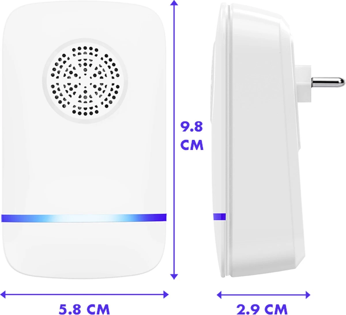 Muizenverjager Ultrasone Binnen - Ongedierte Verjager - Muizenval Voor Binnen - Wit - 2 Stuks + Ongedierte Preventieboekje - Image 6