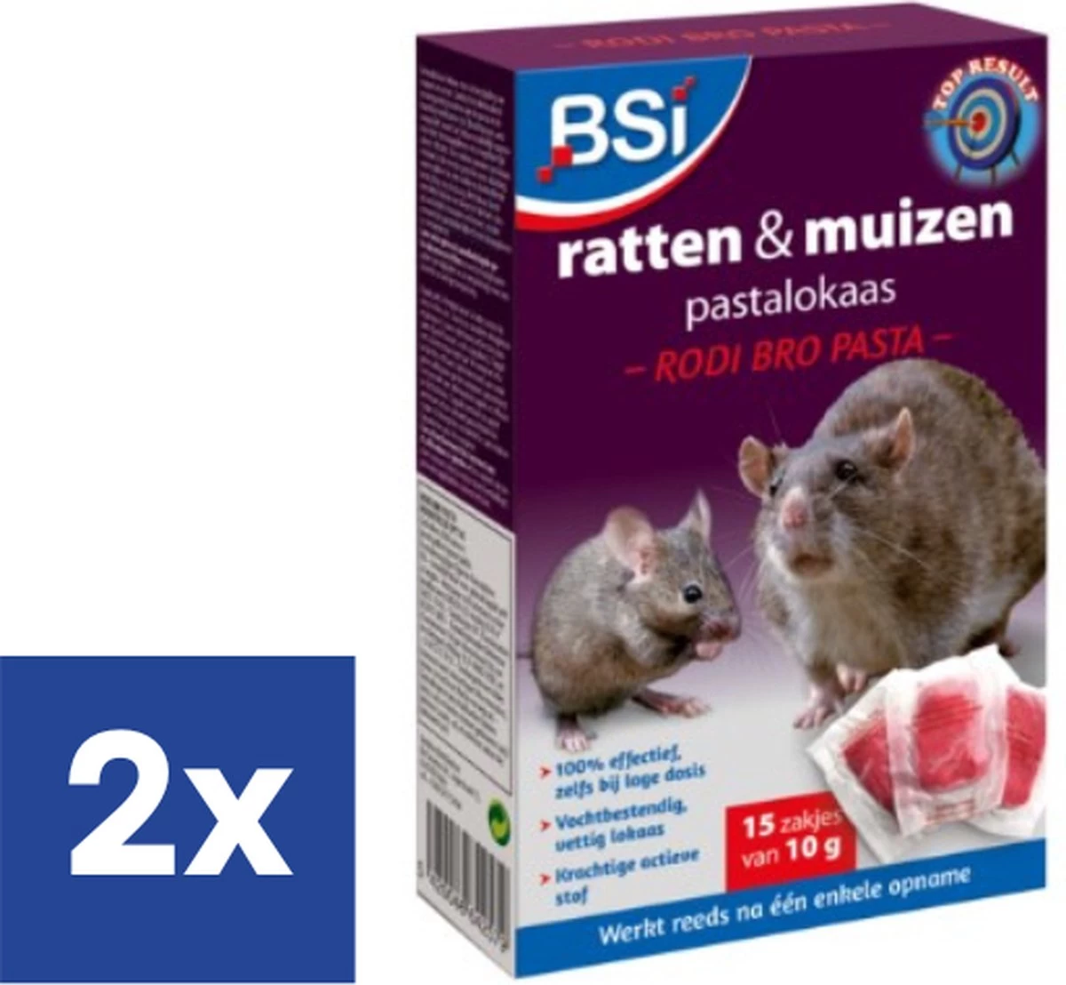 BSI Rodi Bro Pastalokaas Muizen- En Rattenvergif - 2 X 150 Gr