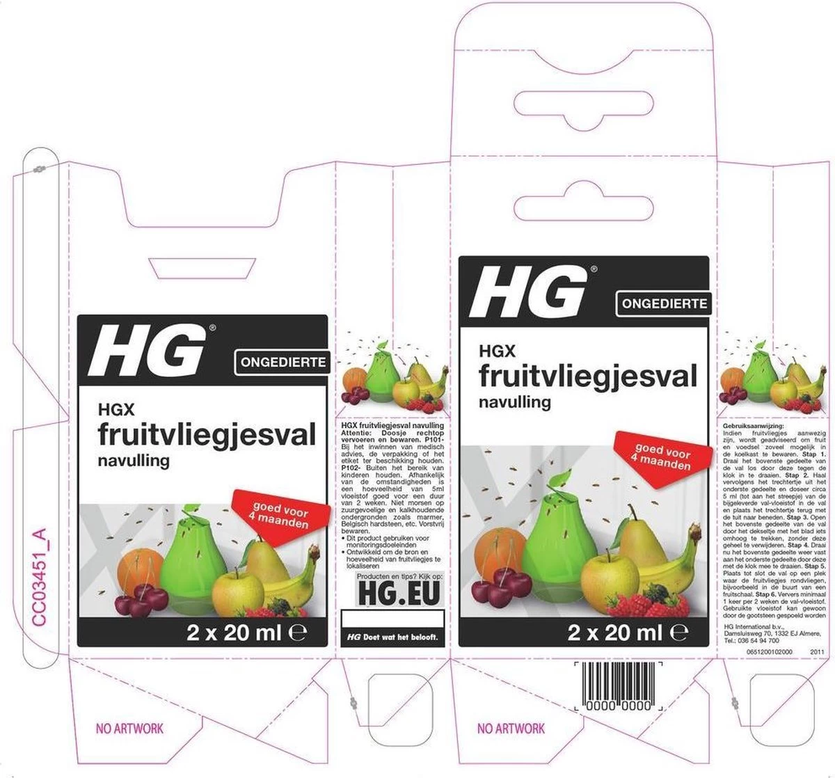 HGX Fruitvliegjesval Navulling - 2 X 20ml - Effectieve Bestrijdingsmiddel - Image 2