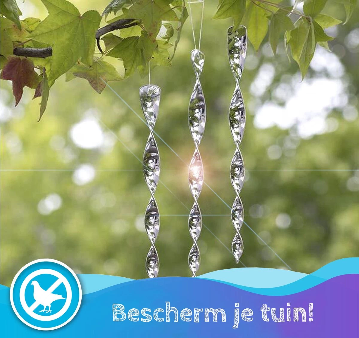 Summer Spark Vogel Afschrik Spiraalstaaf 6 Stuks - Duivenverjager - Holografisch Vogelverjager - Vogelverschrikker – Duivenwering – Alternatief Voor Duivenpinnen En Vogelnet - Image 4