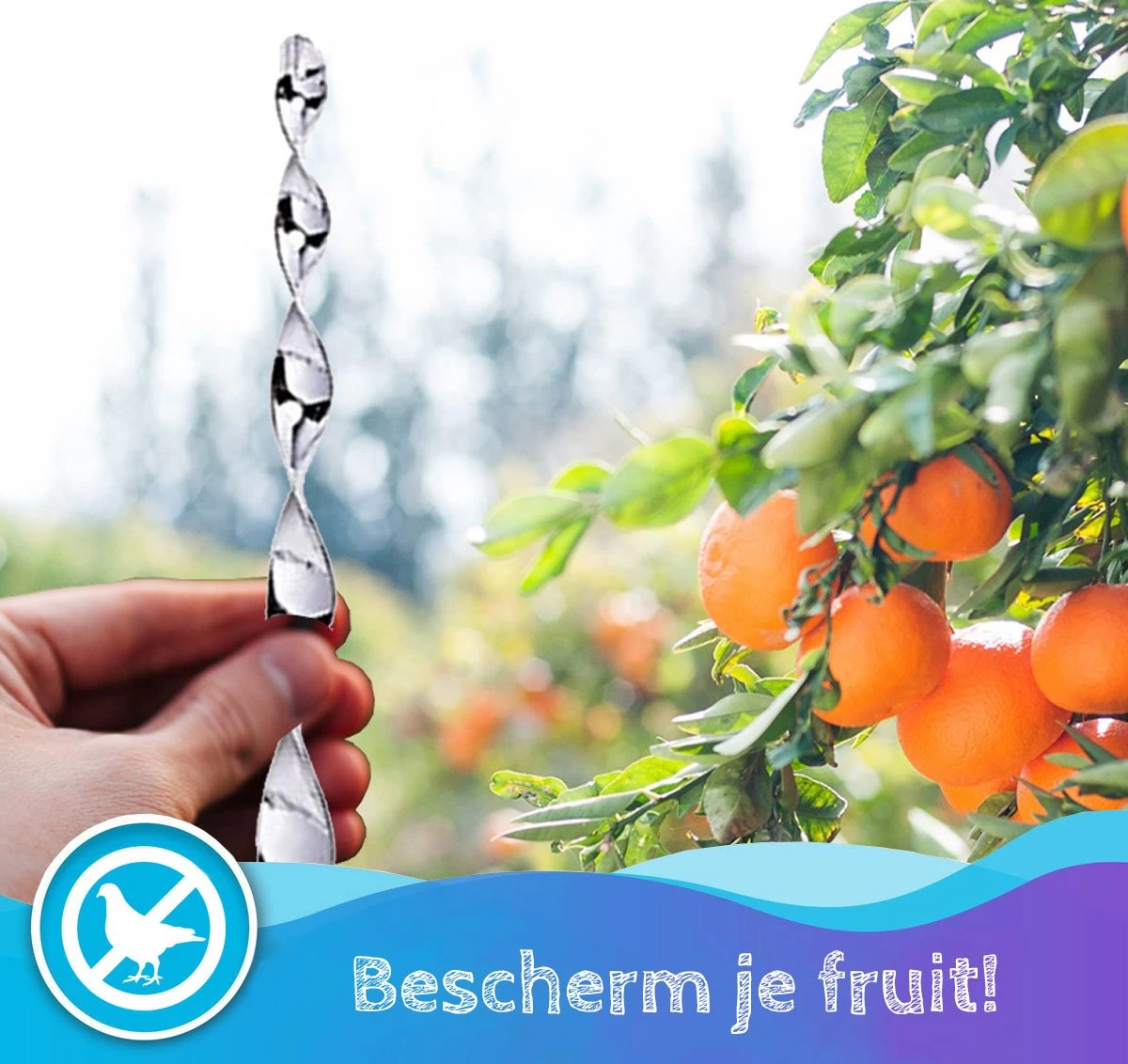 Summer Spark Vogel Afschrik Spiraalstaaf 6 Stuks - Duivenverjager - Holografisch Vogelverjager - Vogelverschrikker – Duivenwering – Alternatief Voor Duivenpinnen En Vogelnet - Image 5