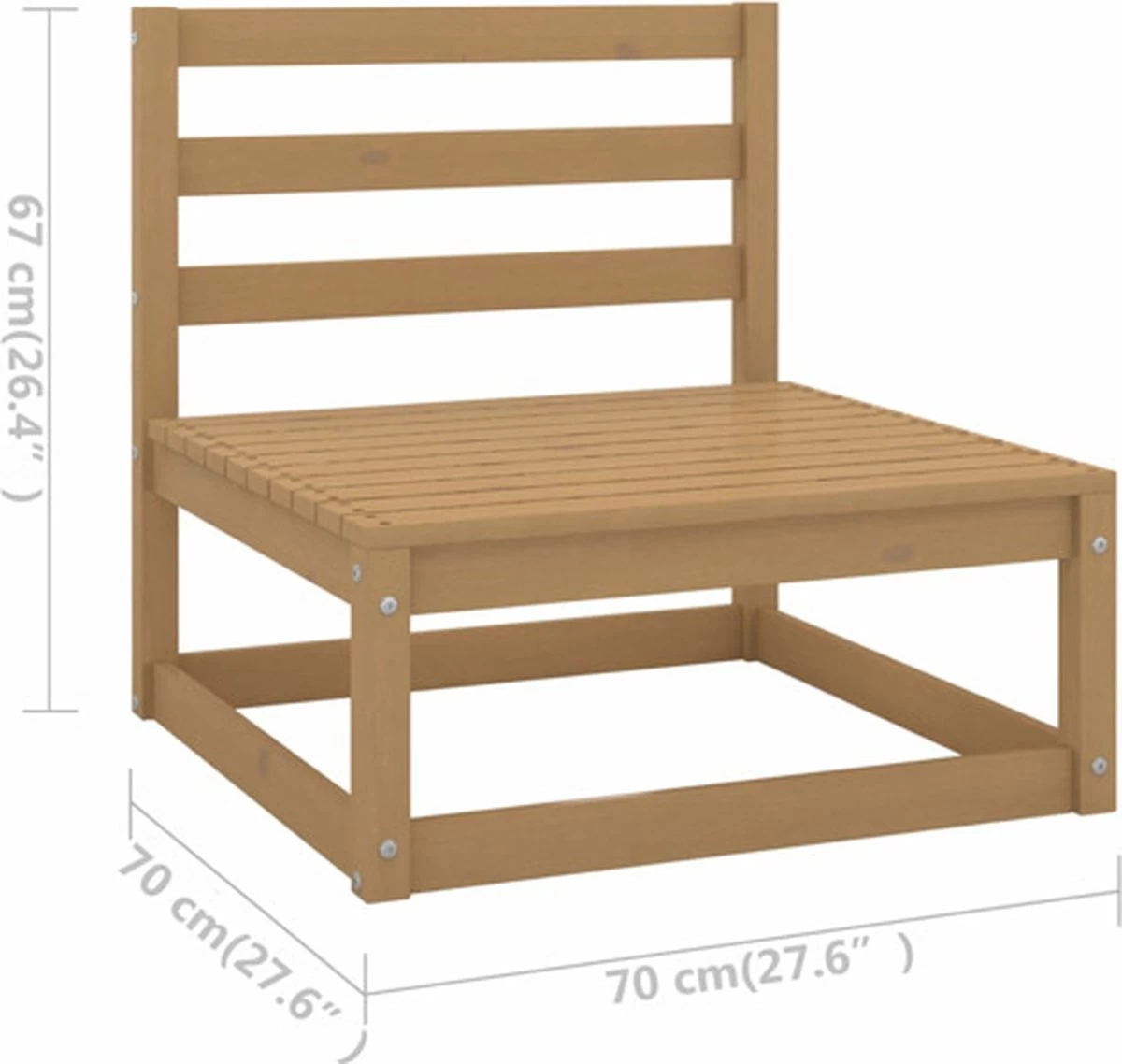 VidaXL 5-delige Loungeset Met Kussens Massief Grenenhout - Image 7