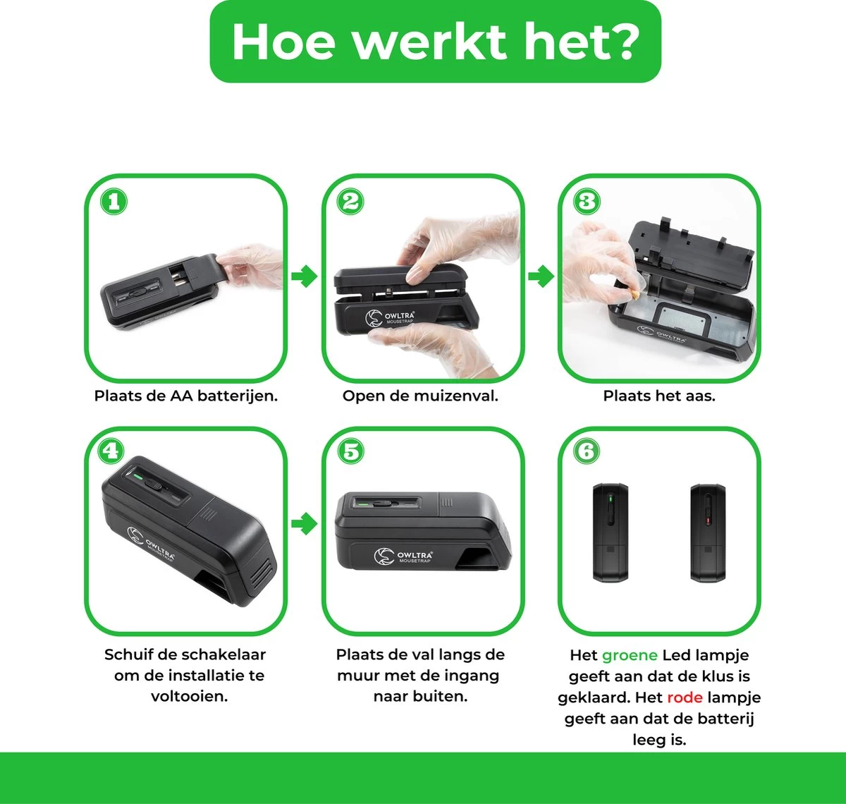 Merkloos Owltra Elektrische Muizenval - Muizenverjager - Ongediertebestrijding - Muizenval Voor Binnen - Muizenvallen - Image 5