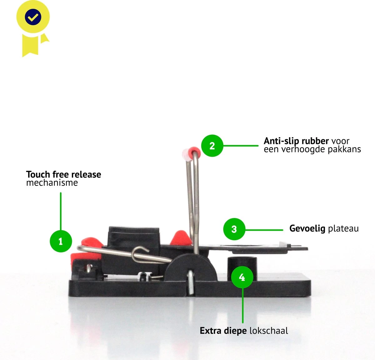 PROTEKX Muizenval - 6 Stuks - Voor Binnen En Buiten - Extra Sterk - Niet Giftig - Hygiënisch - Hoge Vangkans - Ongedierte Verjager - Image 2