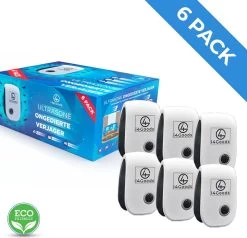 6-Pack I4Goods Ultrasone Ongedierte Verjager - Pest Reject - Muizenverjager - Vliegenverjager - Muggenstekker - Duurzaam & Veilig