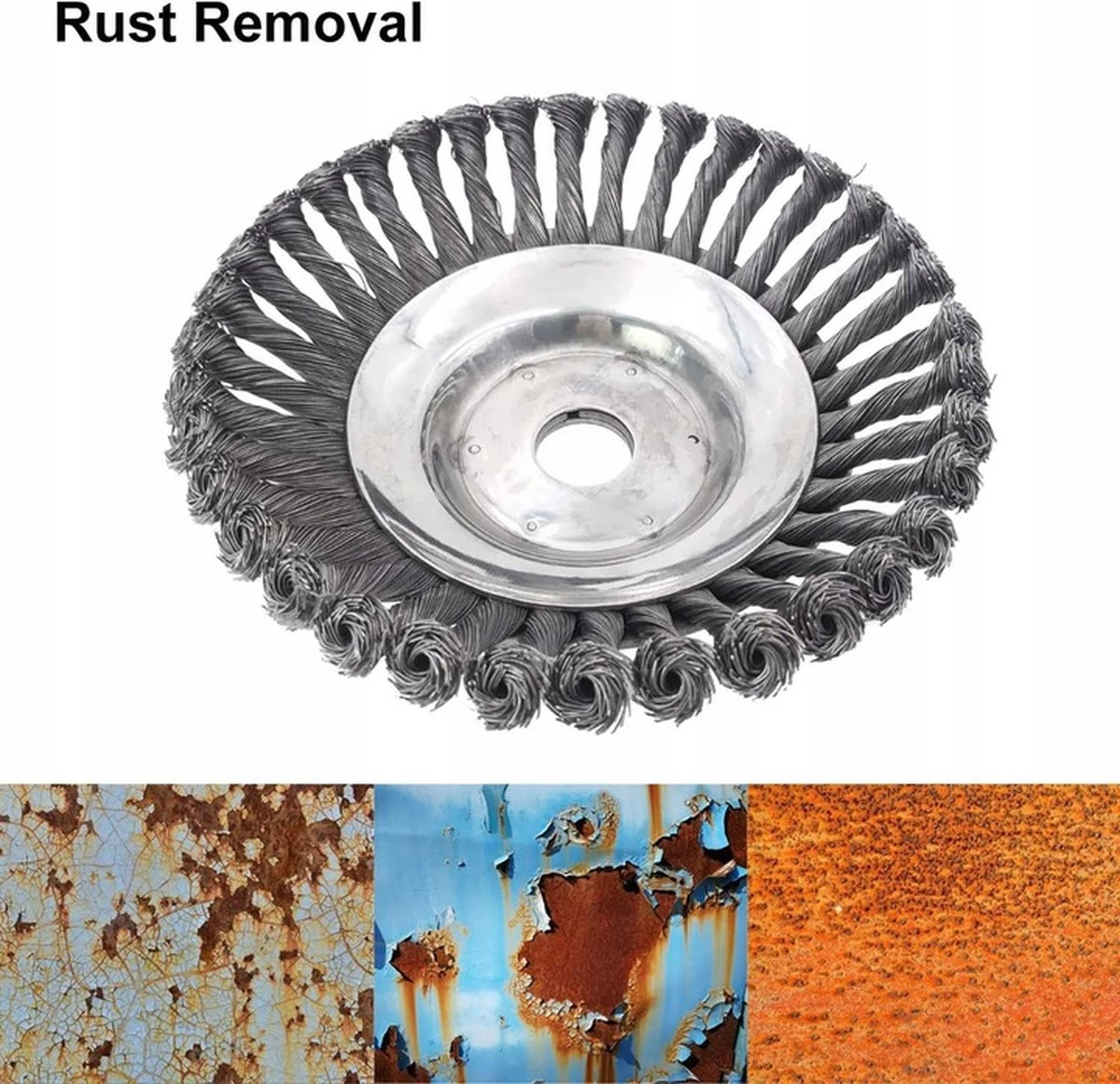 Merkloos Onkruidborstel - Voegenborstel - Elektrisch - Bosmaaier - Staalborstel - Universeel - 20cm - Image 7