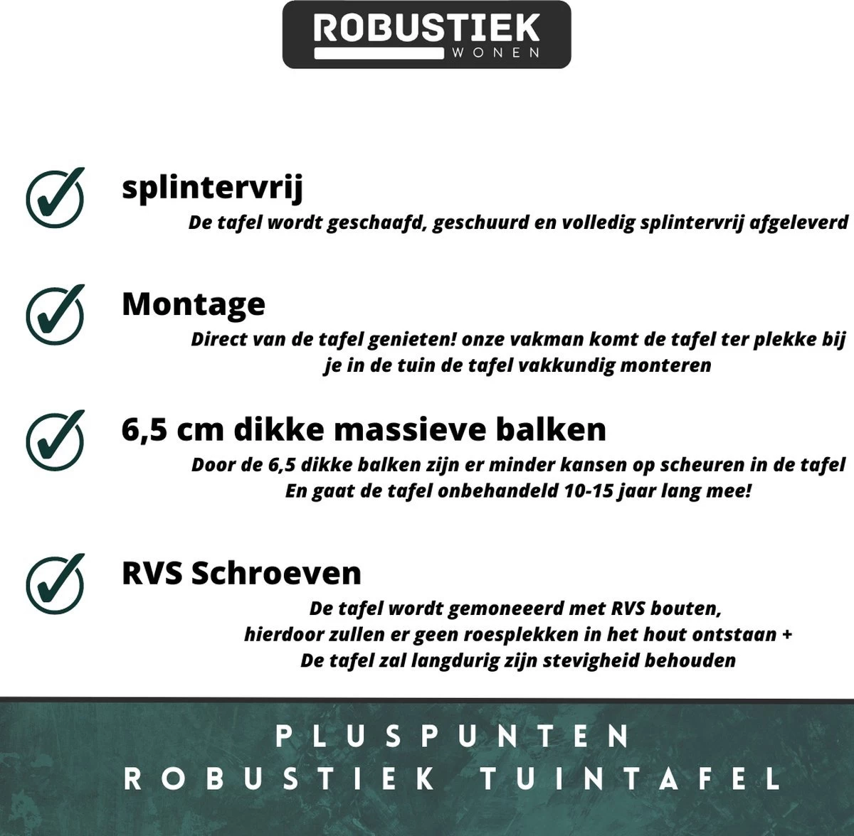 Douglas Tuinset - Tuintafel 220 X 90 + Tuinbankje - Stalen X Poten + Tijdelijk Gratis Onderhoudspakket - Inclusief Montage - Image 2