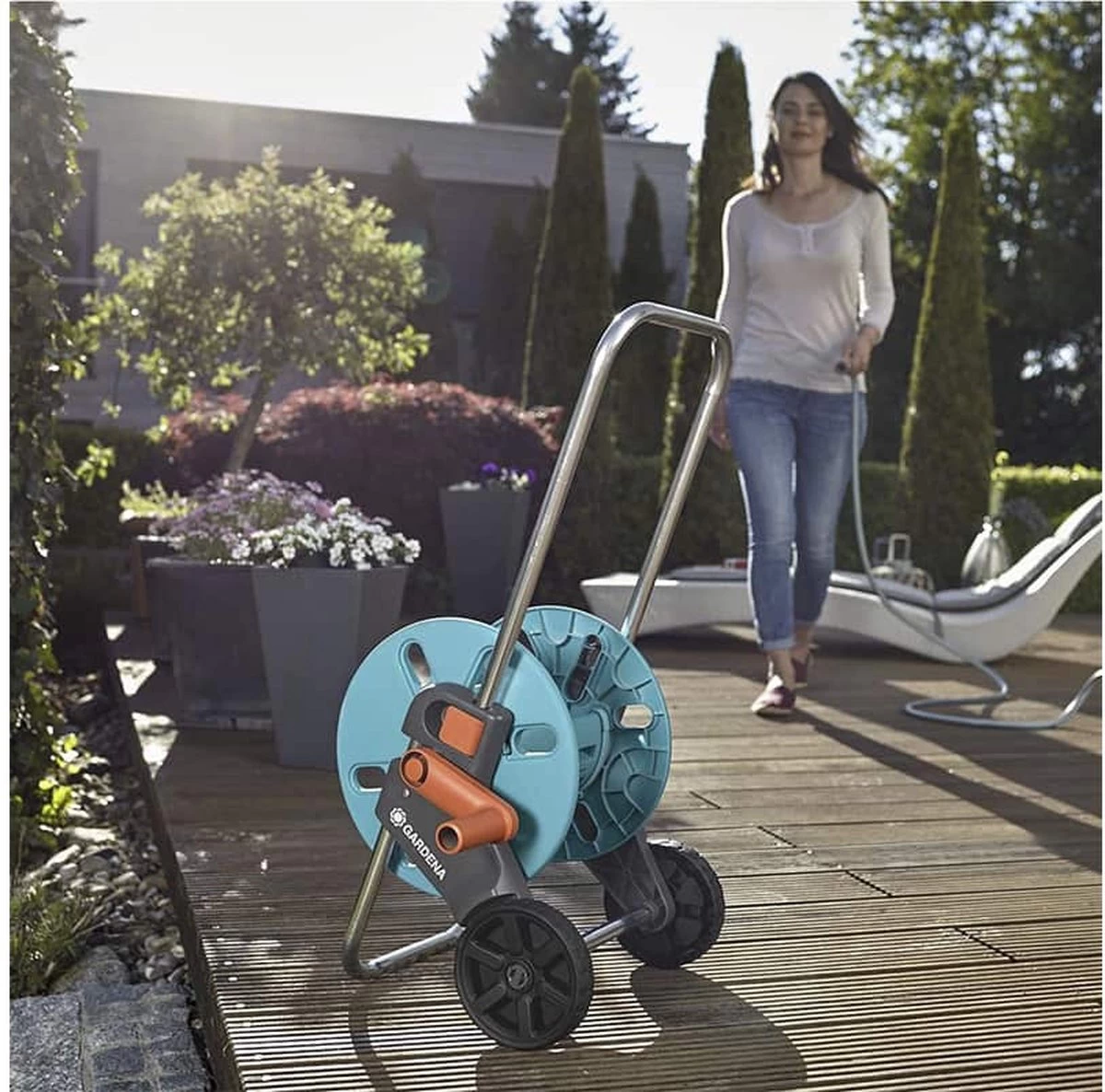 GARDENA AquaRoll S Slangenwagen - Verstelbare Handgreep - Excl. Tuinslang - Image 3