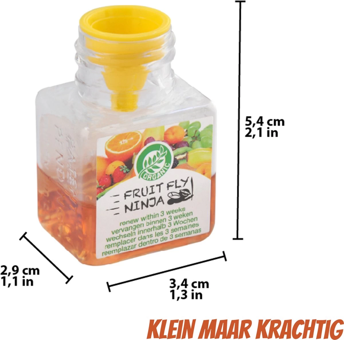 Super Ninja - Fruit Fly Ninja® - Fruitvliegjes Vanger - 100% Natuurlijk En Milieu Verantwoordelijk - 12 Pack - Image 2