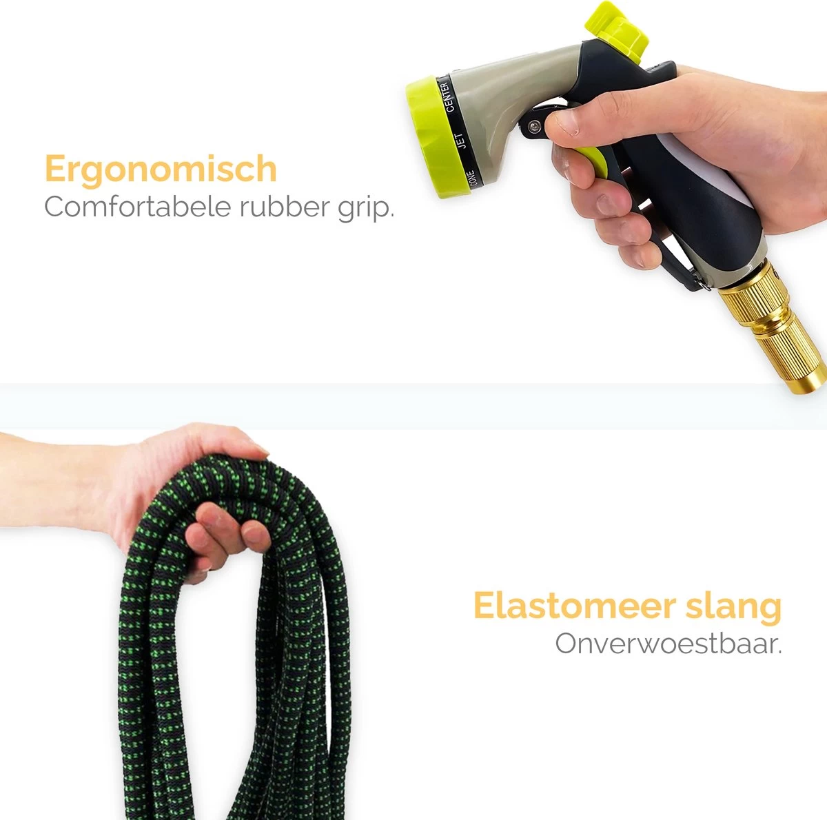 Goliving Tuinslang Flexibel - 30 Meter - Uitrekbare Tuinslang Sproeier - Tuinsproeier - Zwart - Acht Standen - Met Opbergtas - Image 8