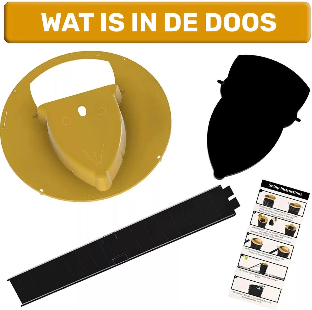 Merkloos Muizenval Emmer Deksel - Rattenval - Diervriendelijke Muizenval - Rattenval - Zonder Muizengif - Herbruikbaar - Binnen En Buiten - Image 6