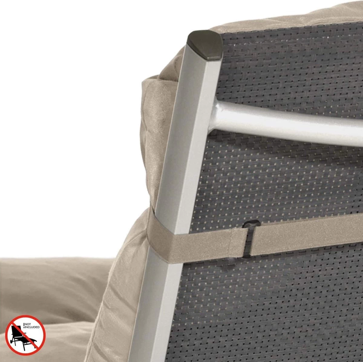 Beautissu Flair RL – Ligbedkussen Tuinkussen Ligstoel – Zonnebed Kussen Voor Tuin Meubelen 190x60x8 Cm Natuur - Image 6