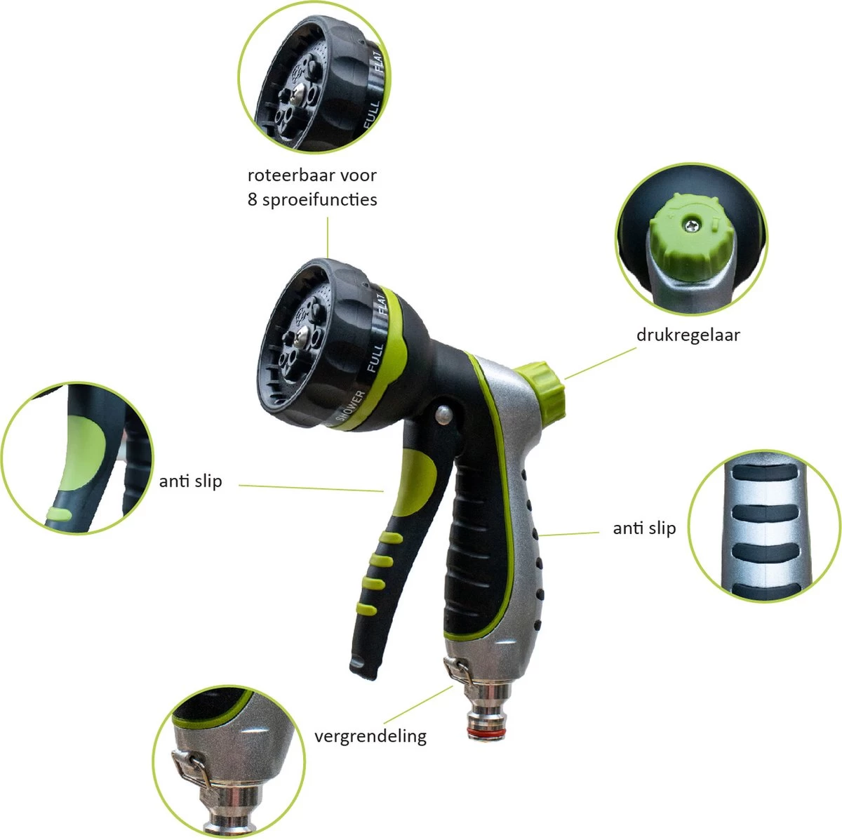 G-Flex Flexibele Tuinslang - Waterslang - 8 Verschillende Sproeistanden - Inclusief Opbergtas/splitter/Koppelstuk/Houder/Rubbers - 30 Meter - Image 2