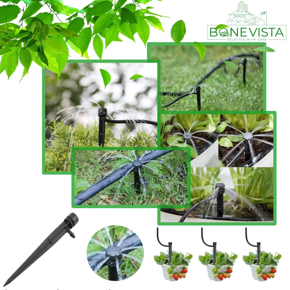 Bone Vista® 155 Stuks Water Druppelslang Irrigatiesysteem Tuin – Bewateringssysteem & Druppelsysteem - Image 8