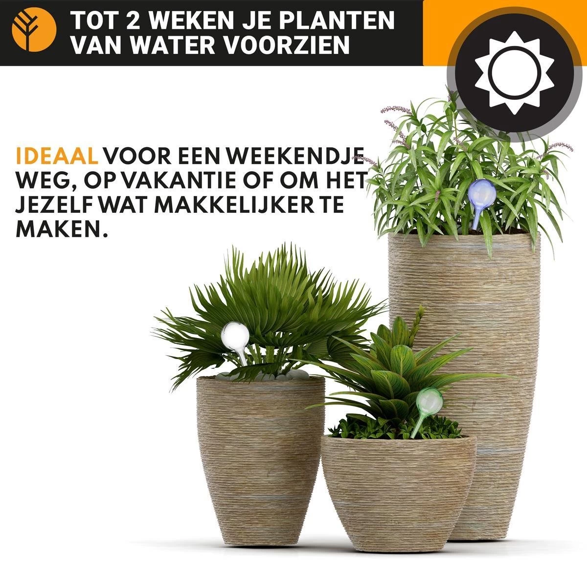 Waterdruppelaar Set Van 6 Stuks Voor Planten – 27 CM – Automatisch Watergeefsysteem Voor Kamerplanten – Planten Watergever Met Druppelsysteem – Waterbol - Image 3