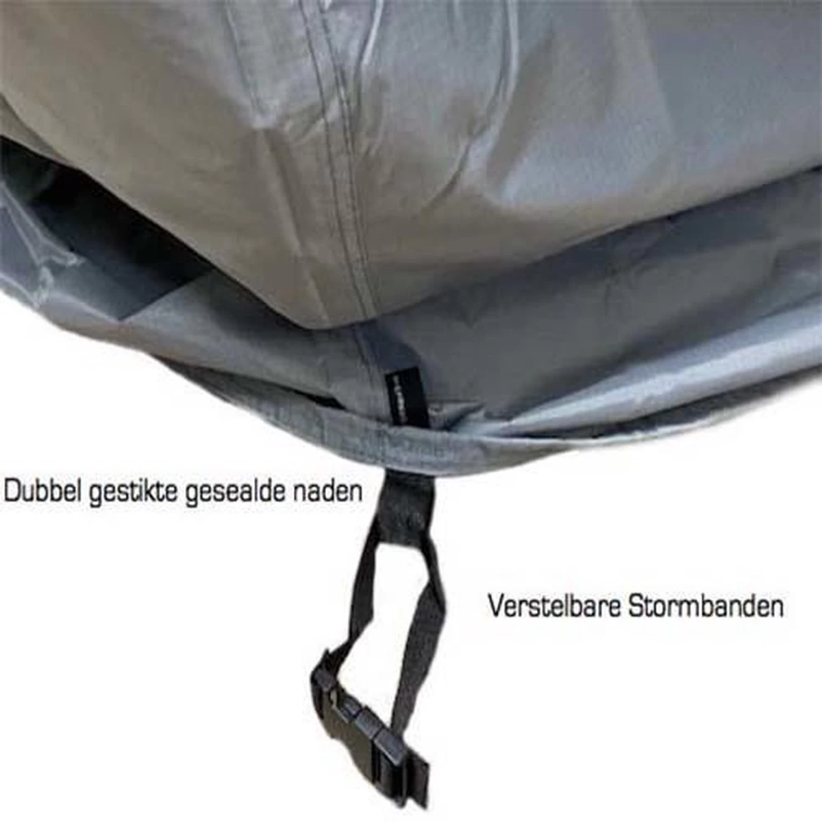 COVER UP HOC - Diamond Hoes Tuinmeubelen- 250x250x90 Cm - Tuinset Beschermhoes Waterdicht Met Stormbanden, Trekkoord En Afwaterings HOCCIE - Zilvergrijze Hoes Tuinmeubels - Image 5