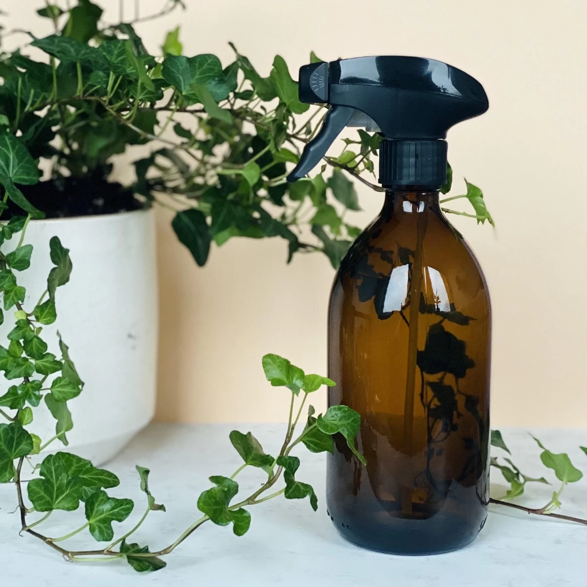 Groeikruid® Plantenspuit | 500 Ml Amber Glas | Met Zwarte Spraykop | Plantensproeier Binnen | Waterverstuiver | Verstuiver | Waterspuit - Image 2