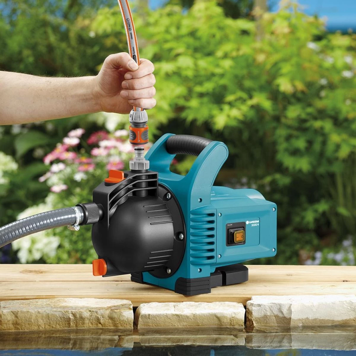 GARDENA - Classic Besproeiingspomp 3000/4 Compleet - Waterpomp - Incl. 3.5 M Aanzuigslang En 20 M Slang - Image 3