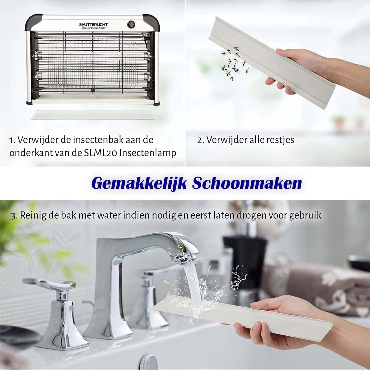 Shutterlight® 20 Watt Insectenlamp - Tot 50 M2 - 2000V - Muggenlamp - Vliegenlamp - Muggenvanger - Binnen - Image 5