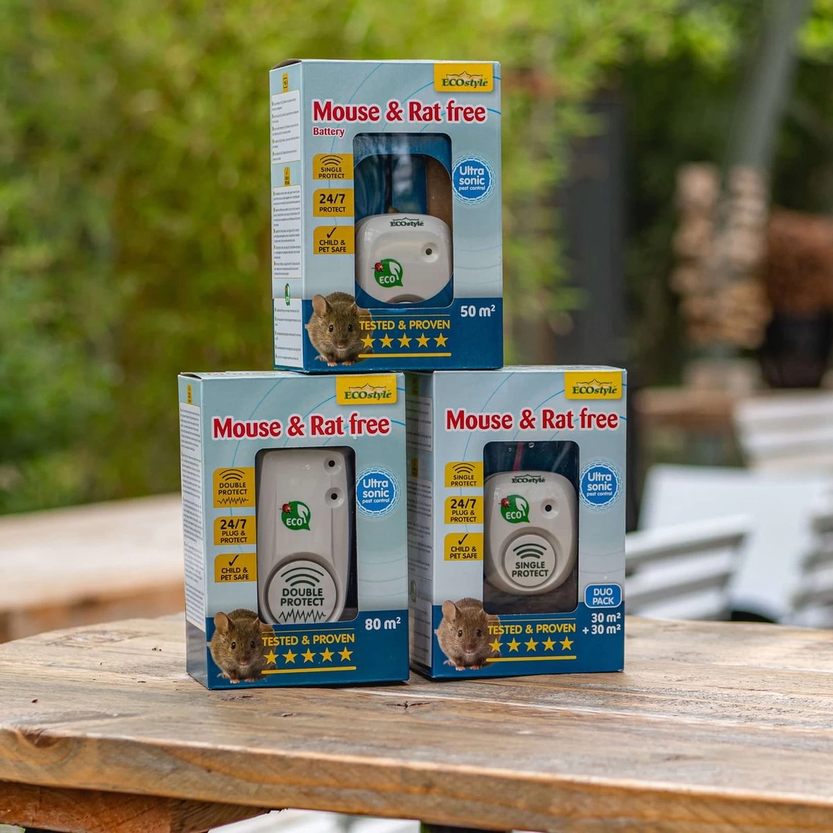 ECOstyle Mouse & Rat Free Tegen Muizen En Ratten - Ecologisch, Vriendelijk & Hyienisch - Veilig Voor Kinderen En Huisdieren - 30 + 30 M² - Voor 2 Kamers - Image 9