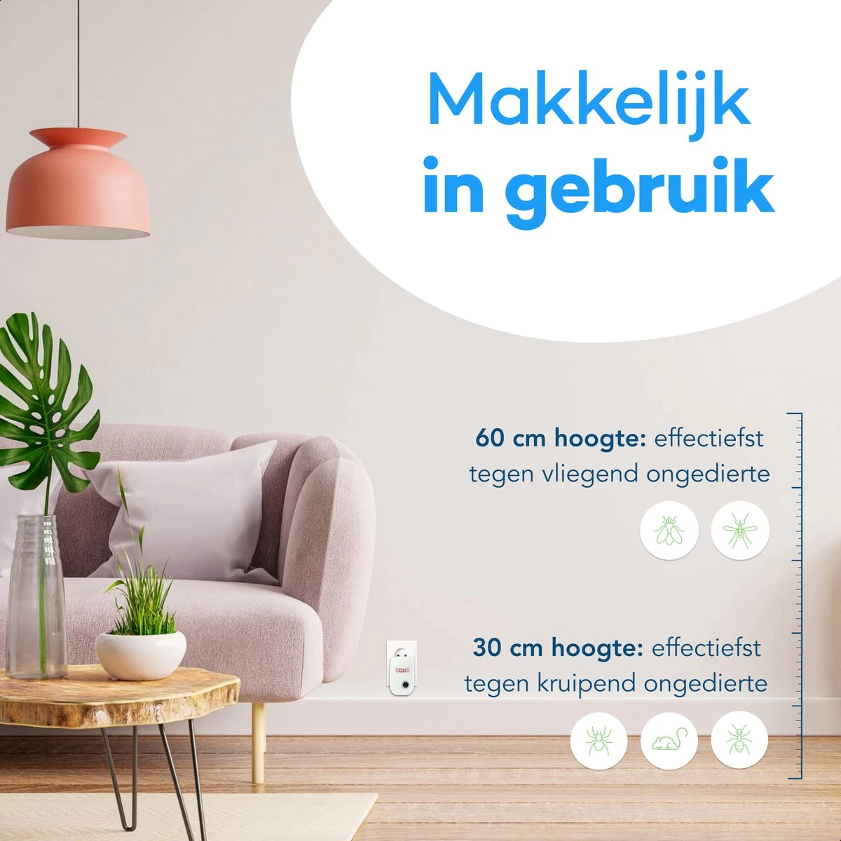 4 Pack Ultrasone Muizenverjager - Ongedierte Verjager - Muizenval - Diervriendelijk - Pest Reject - Repeller - Ratten Bestrijding - Muggenstekker - Vliegen - Insecten - Marter - Geluidloos - Wit - Image 6