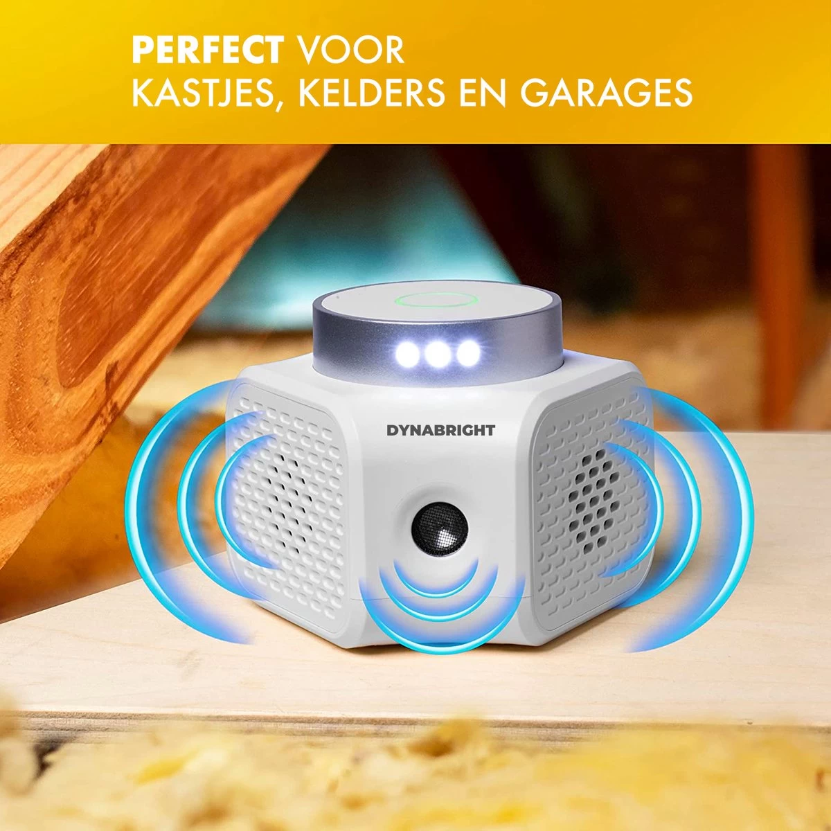 Dynabright Verjager® Muizenverjager - Ultrasone Verjager - Ultrasonische Ongedierte Verjager - 360 Graden & 4 Modi - Insecten Bestrijden - Pest Repeller - Oplaadbaar - PRO Versie - Image 5