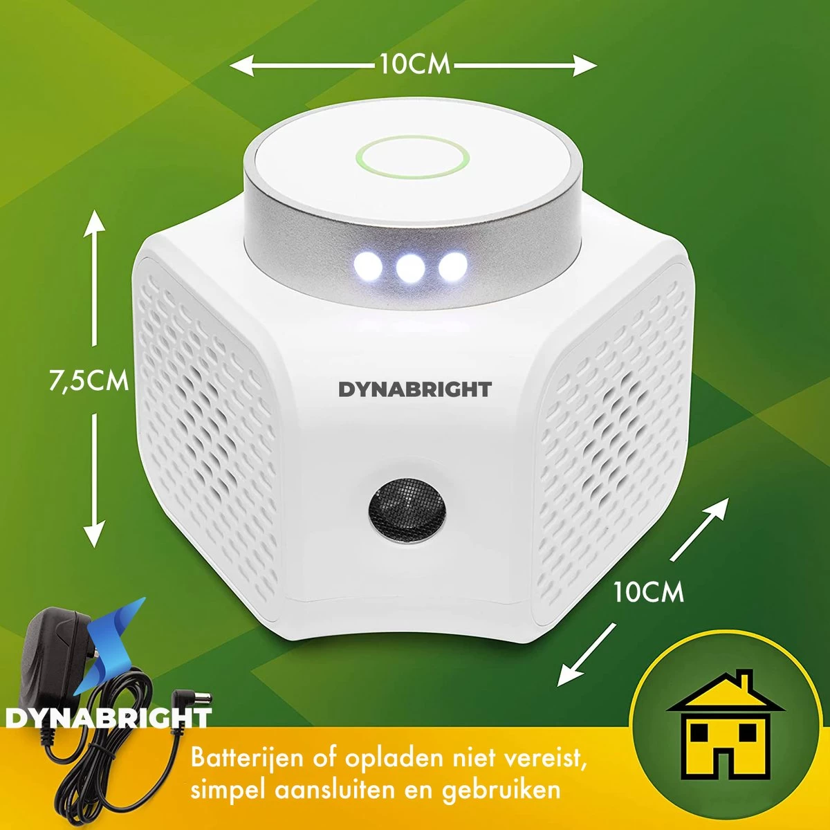 Dynabright Verjager® Muizenverjager - Ultrasone Verjager - Ultrasonische Ongedierte Verjager - 360 Graden & 4 Modi - Insecten Bestrijden - Pest Repeller - Oplaadbaar - PRO Versie - Image 6