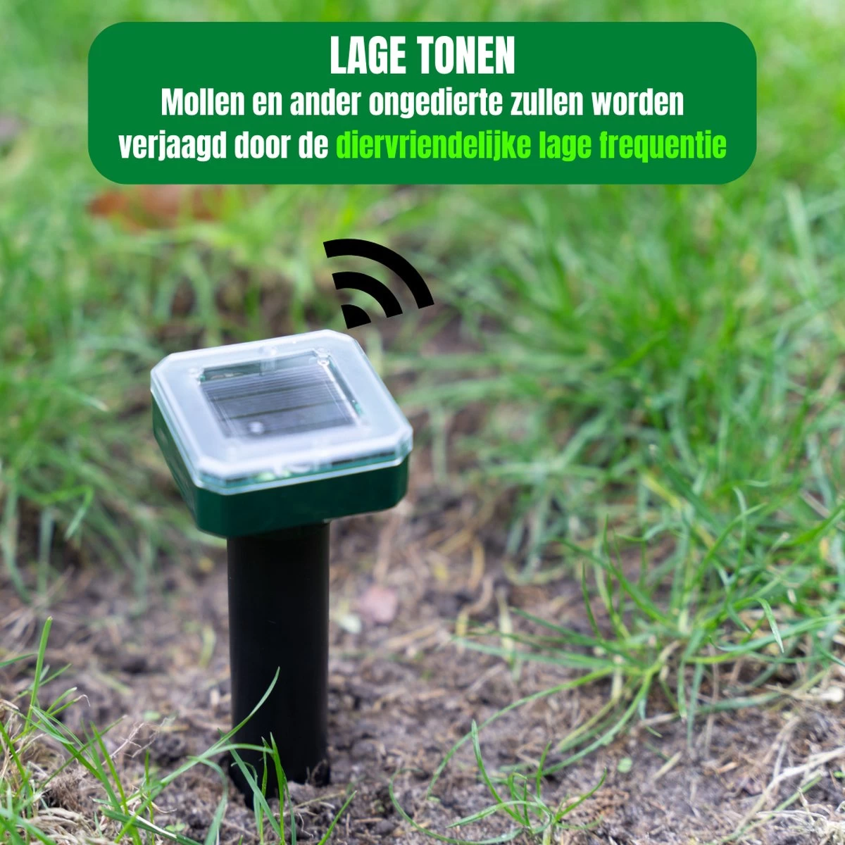 Jork - Mollenverjager - Mollenverjager Op Zonne Energie - Mollenbestrijding - Muizenverjager - Muizenval Diervriendelijke - 4 Stuks - Diervriendelijk - Zonne Energie - Waterdicht - V2 - 2023 Model - Image 6